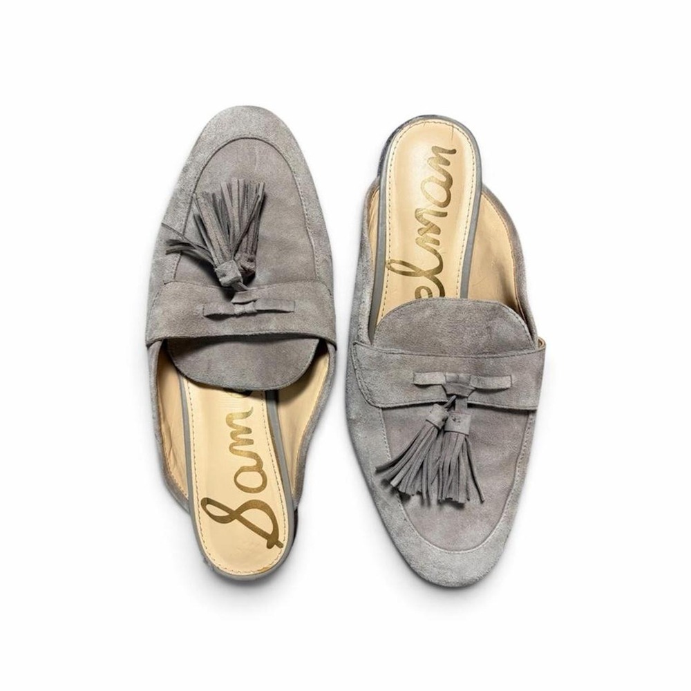 Sam Edelman Suede Tassel Mule Loafers